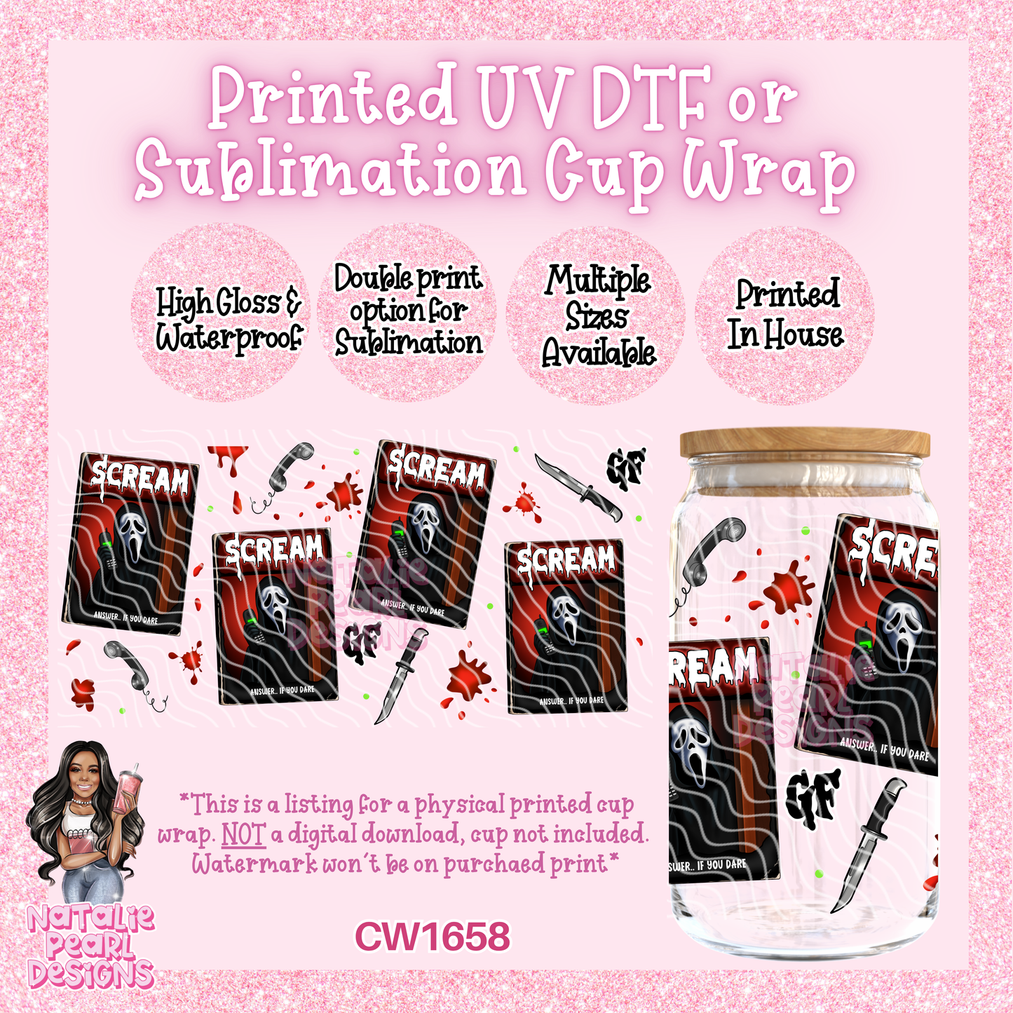 CW1658 UV DTF/SUB Cup Wraps