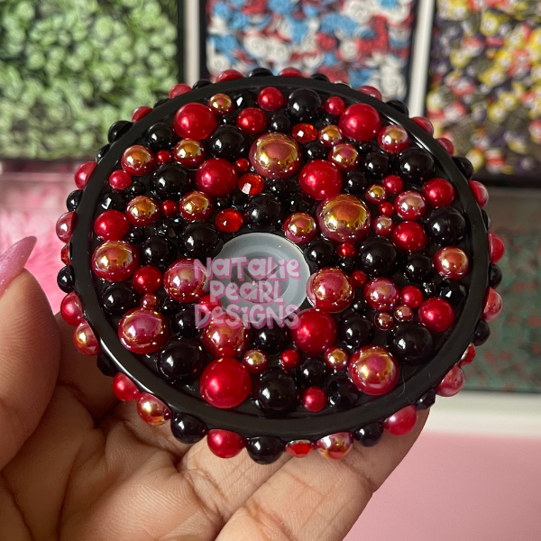 Glass Can Pearl Mix Plastic Lids