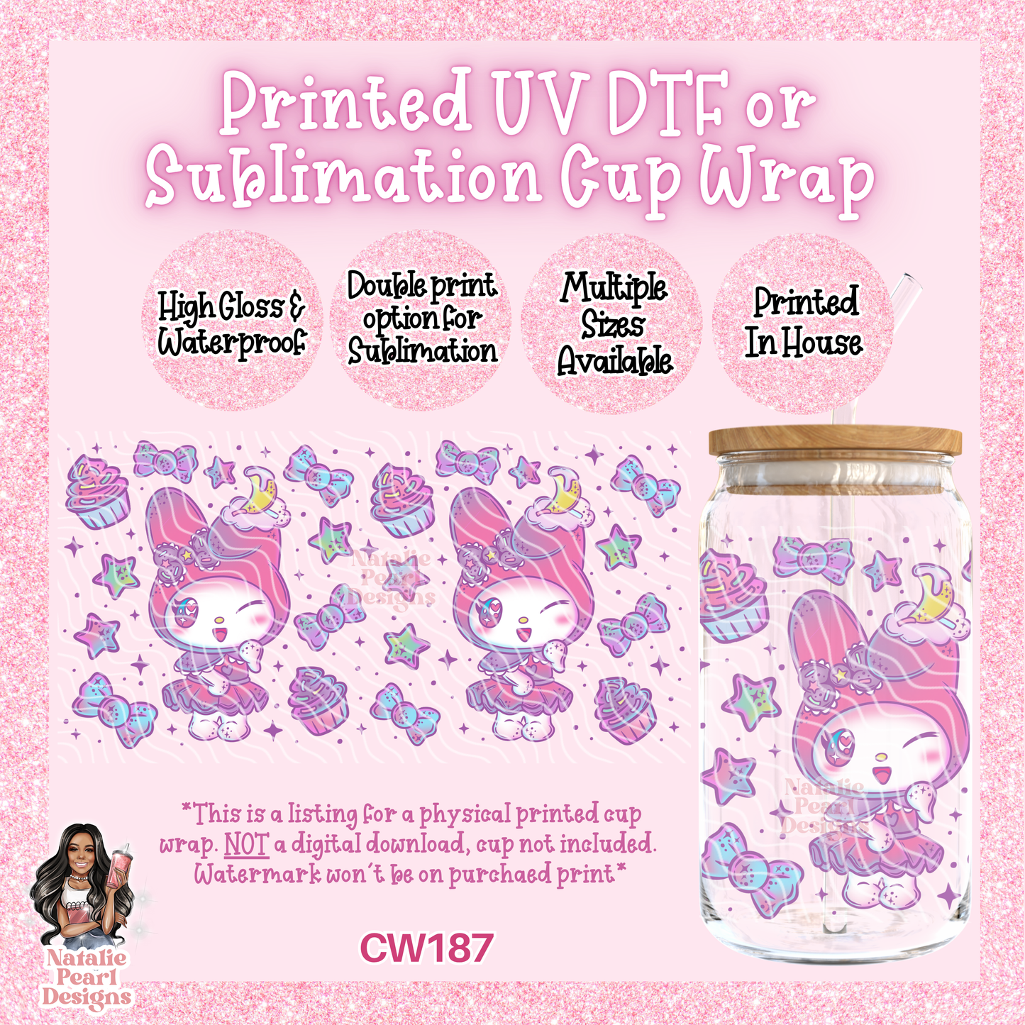 CW187 UV DTF/SUB Cup Wrap