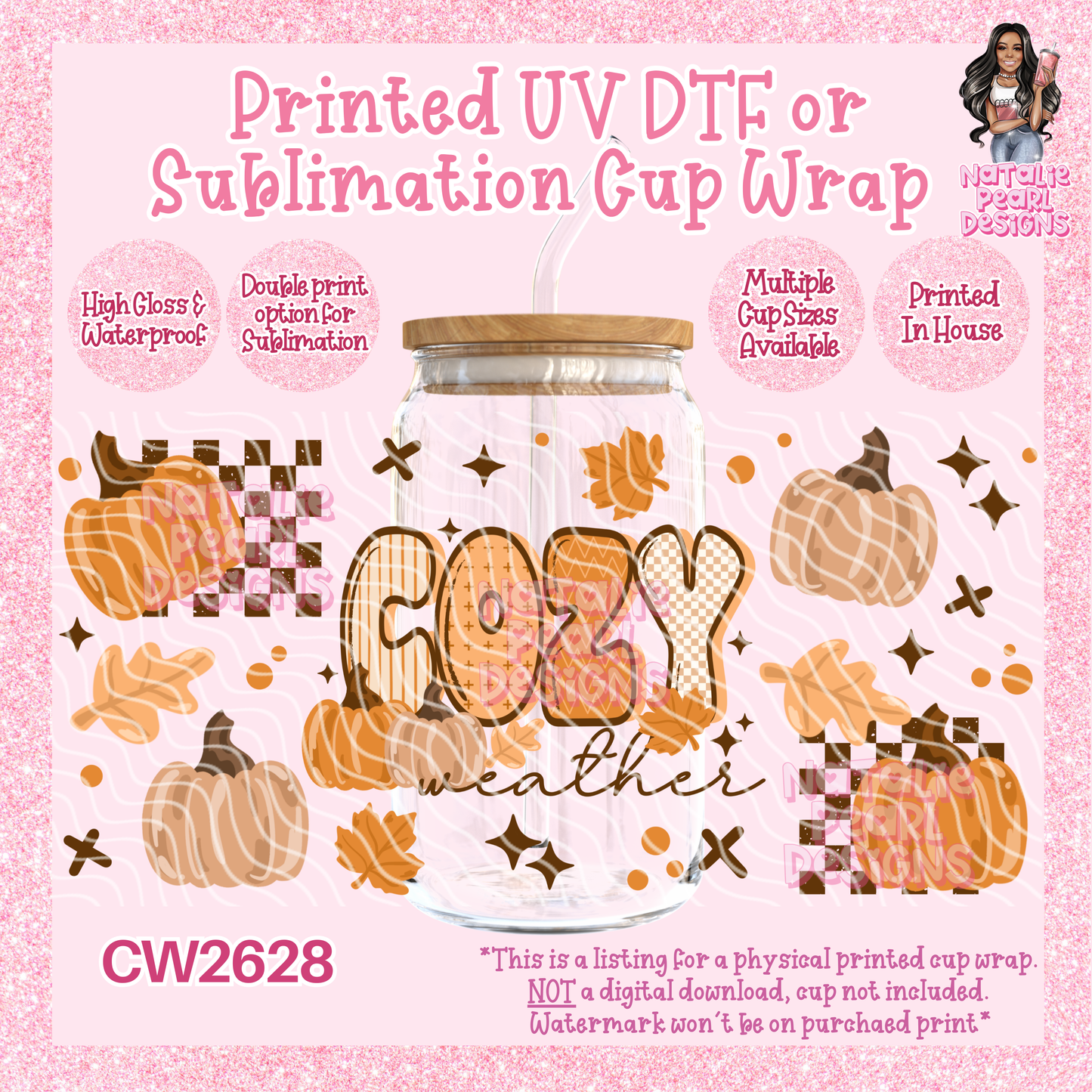 CW2628 UV DTF/SUB Cup Wraps