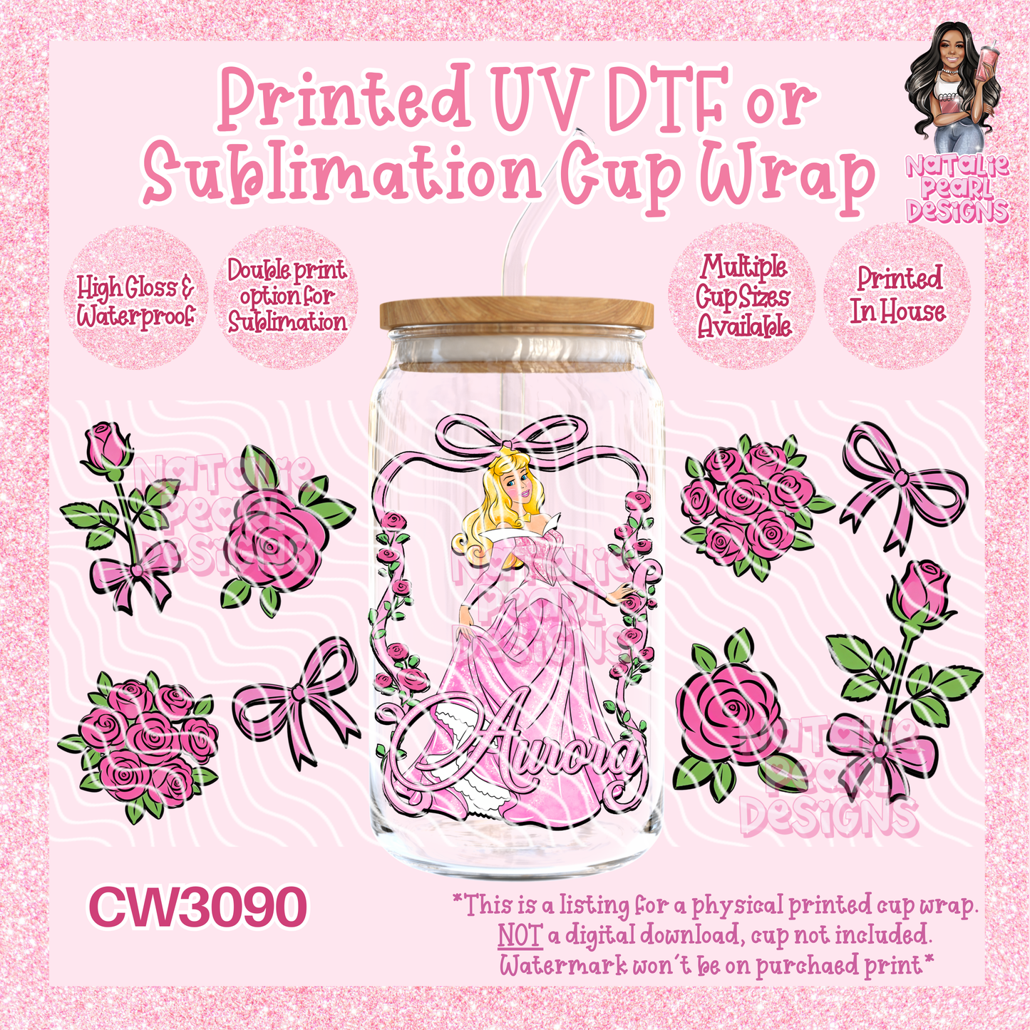 CW3090 UV DTF/SUB Cup Wraps