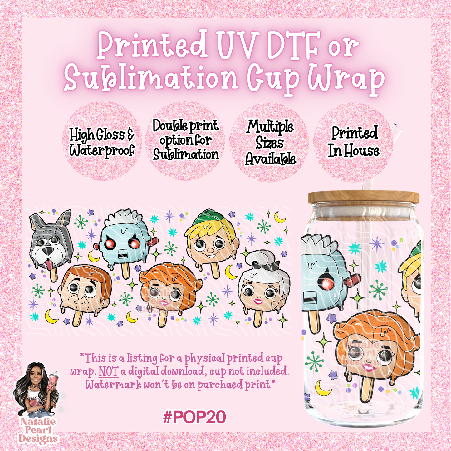 POP20 UV DTF/SUB Cup Wrap