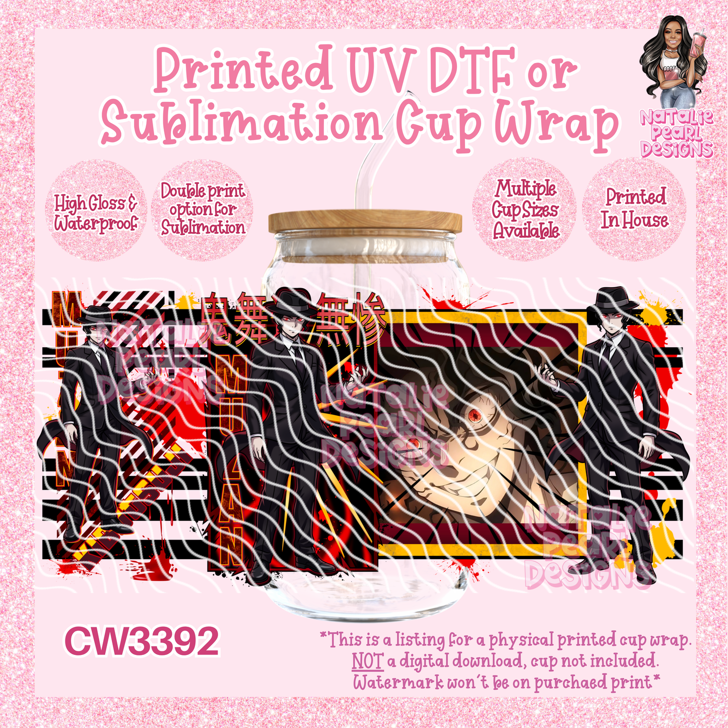 CW3392 UV DTF/SUB Cup Wraps