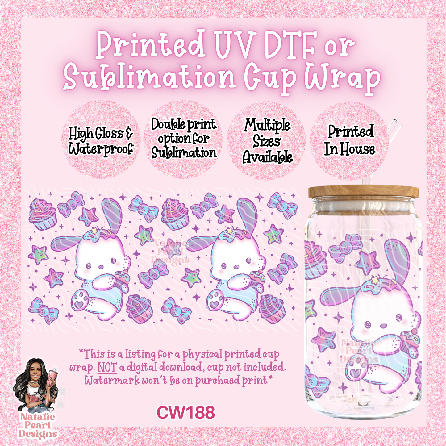 CW188 UV DTF/SUB Cup Wrap