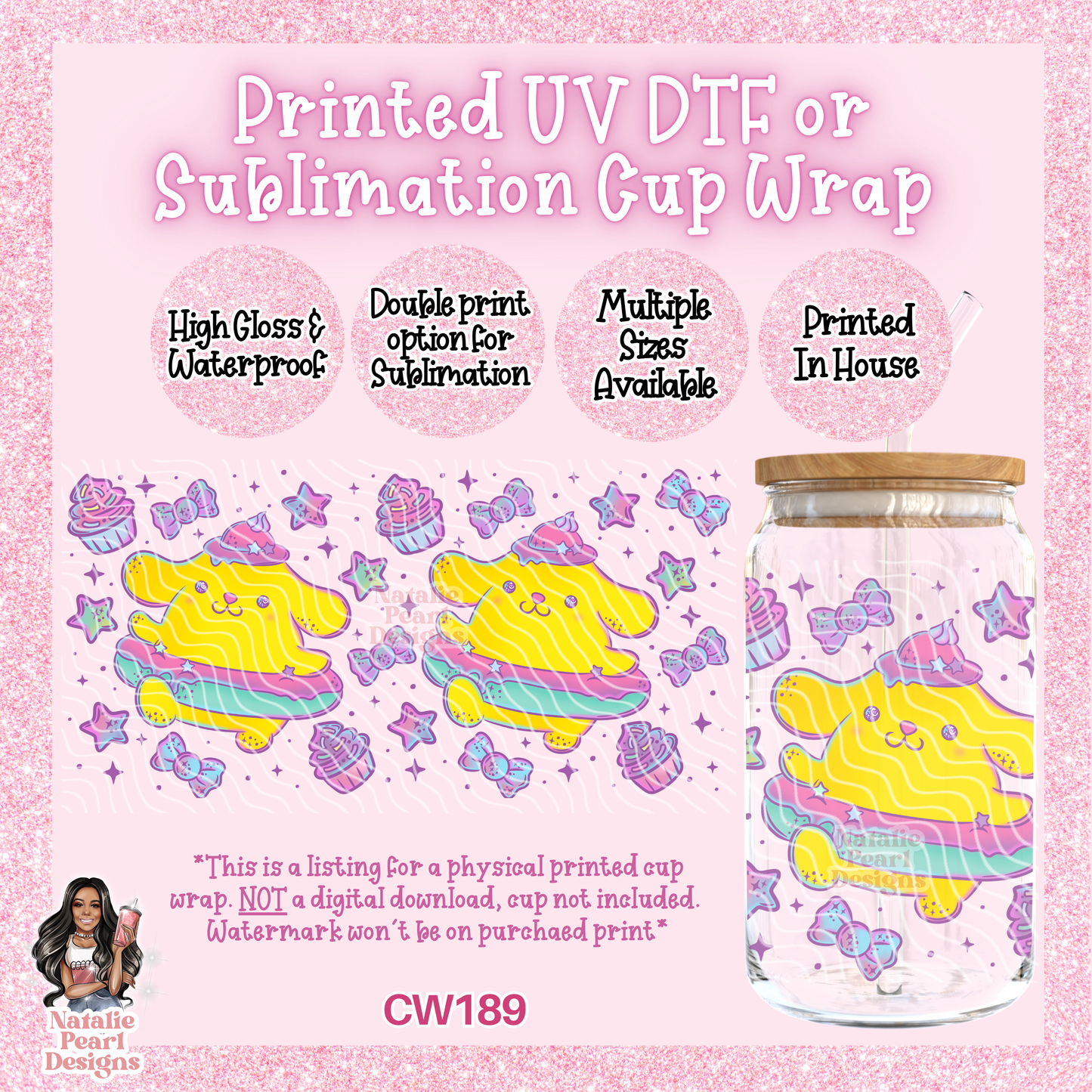 CW189 UV DTF/SUB Cup Wrap