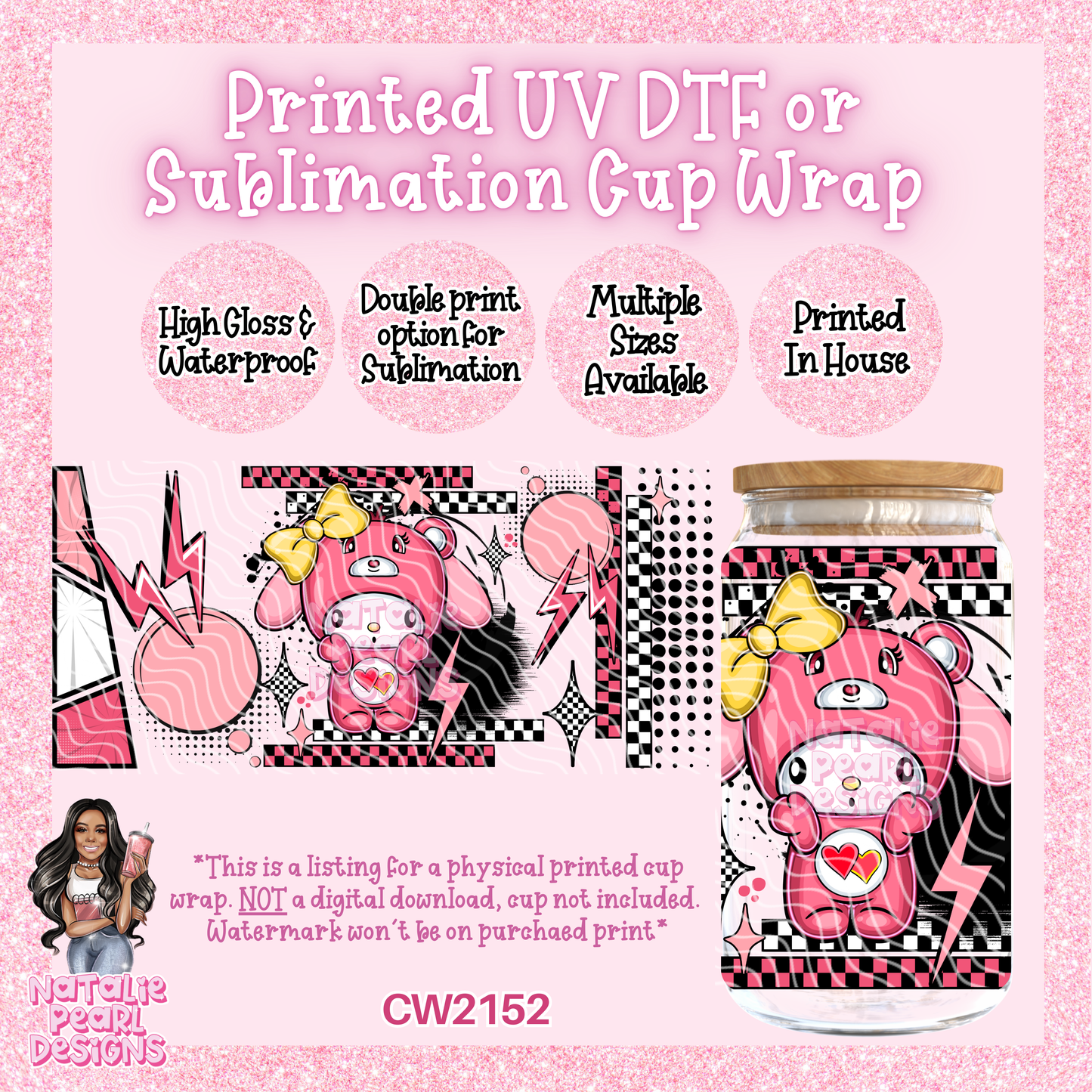 CW2152 UV DTF/SUB Cup Wraps