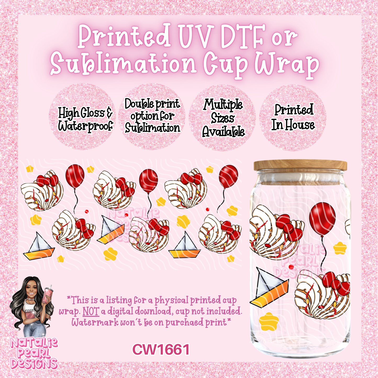 CW1661 UV DTF/SUB Cup Wraps