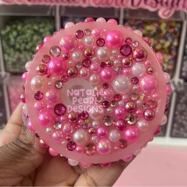 Glass Can Pearl Mix Plastic Lids