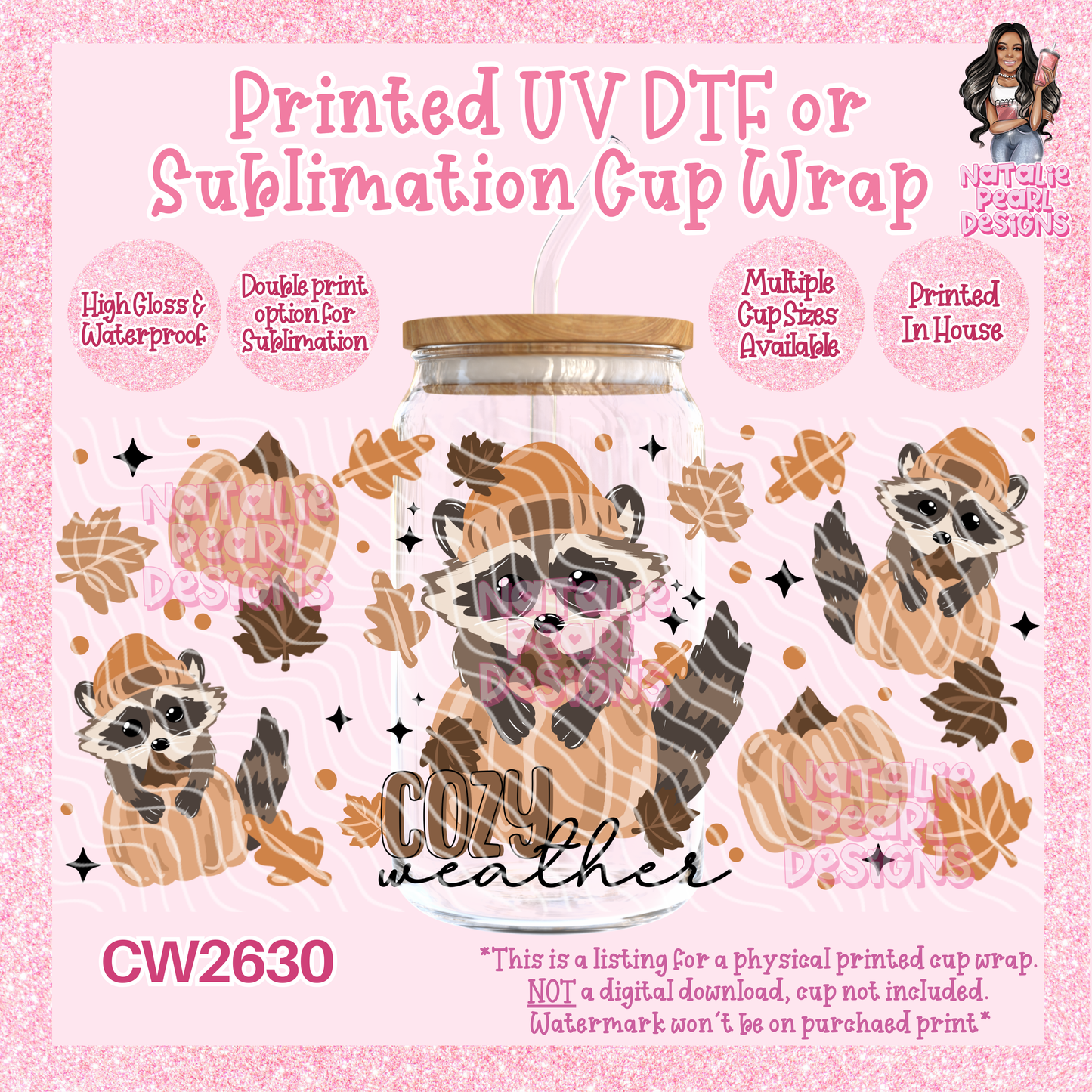 CW2630 UV DTF/SUB Cup Wraps