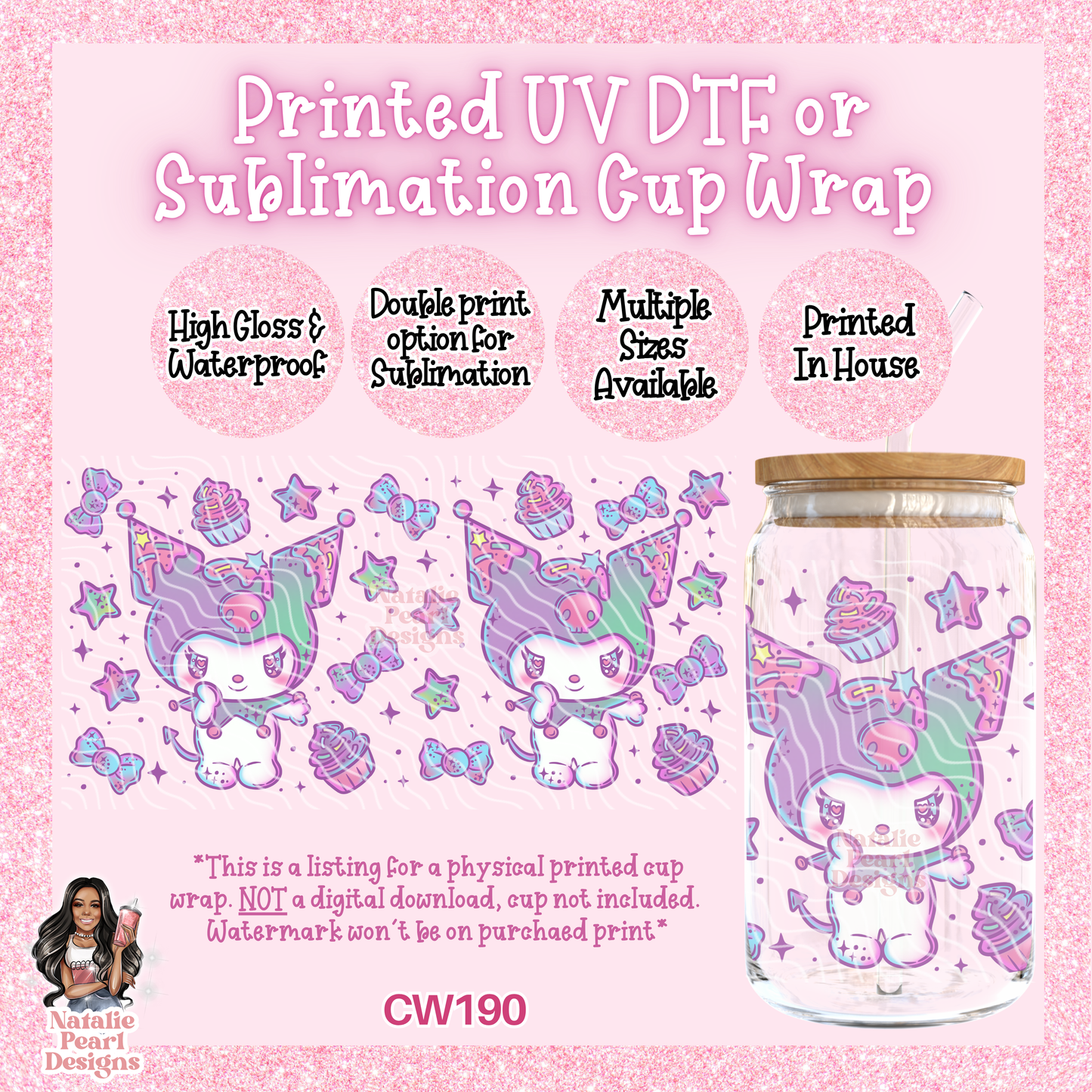 CW190 UV DTF/SUB Cup Wrap