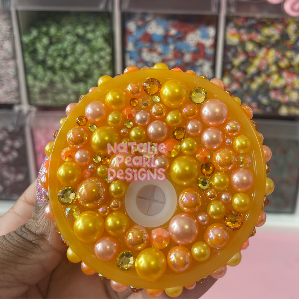 Glass Can Pearl Mix Plastic Lids
