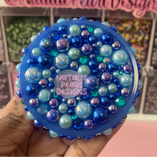 Glass Can Pearl Mix Plastic Lids