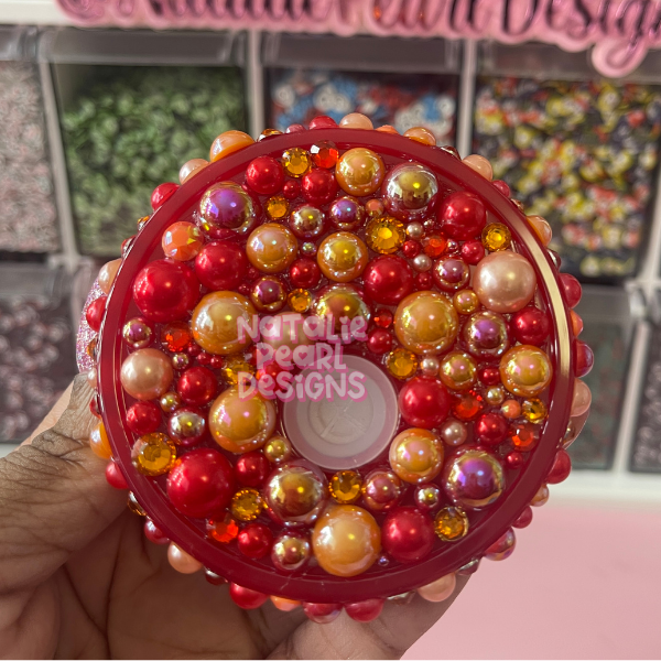 Glass Can Pearl Mix Plastic Lids