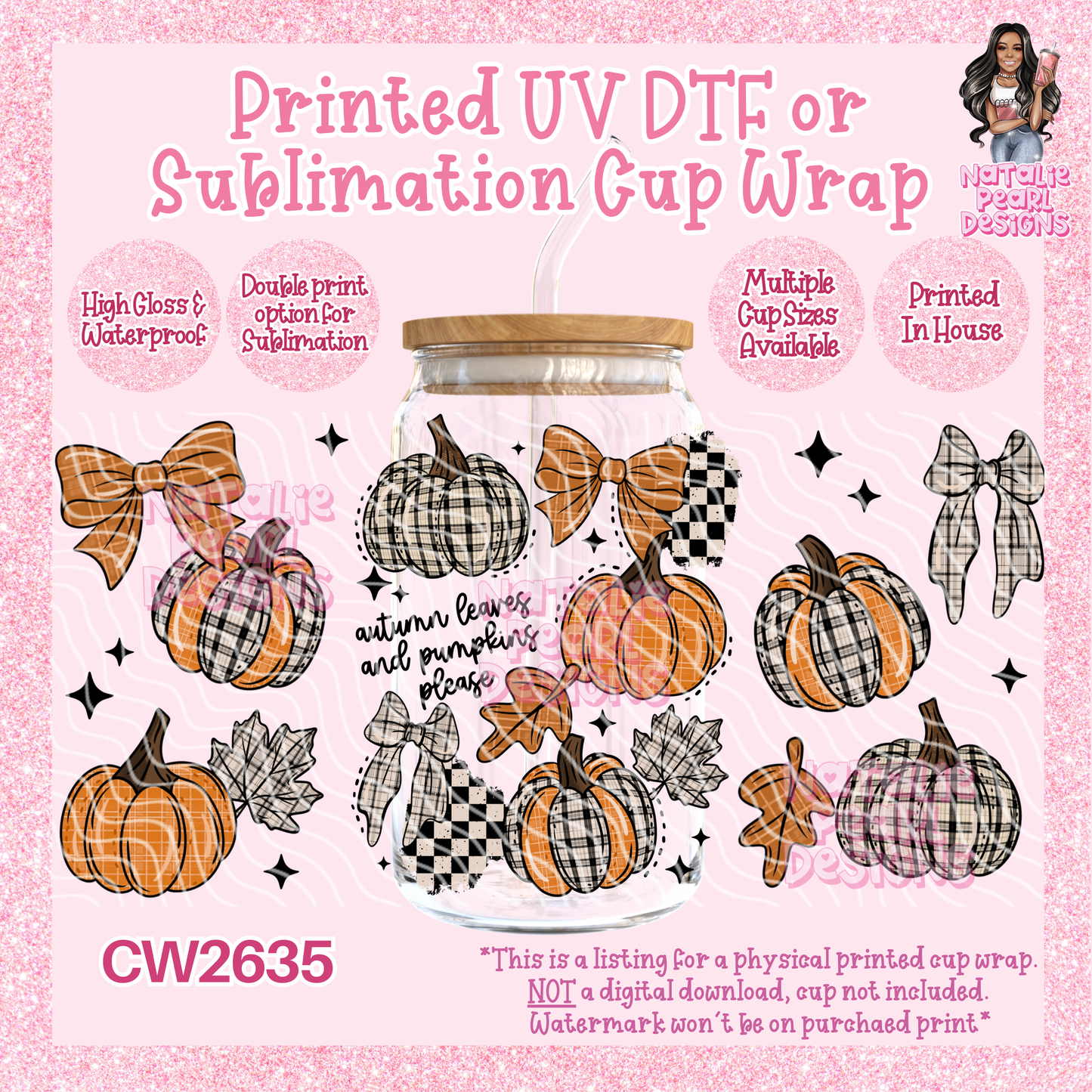 CW2635 UV DTF/SUB Cup Wraps