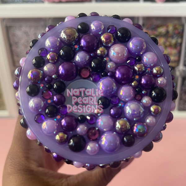 Glass Can Pearl Mix Plastic Lids
