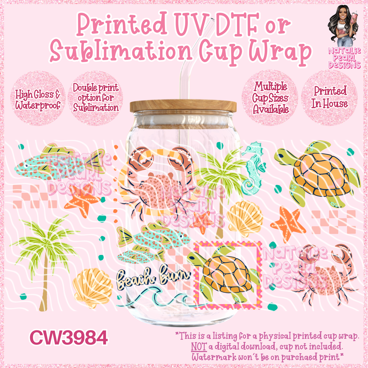CW3984 UV DTF/SUB Cup Wraps
