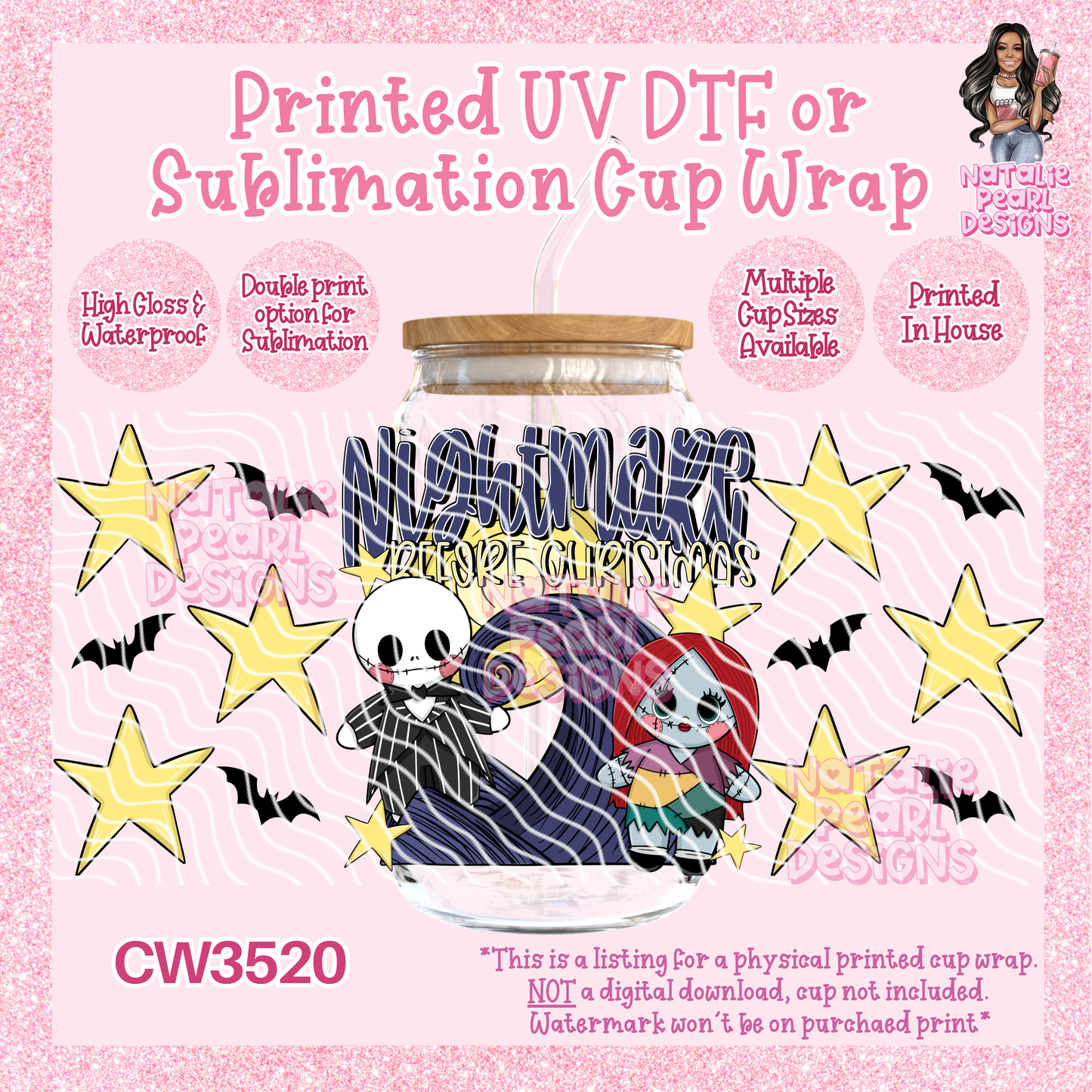 CW3520 UV DTF/SUB Cup Wraps