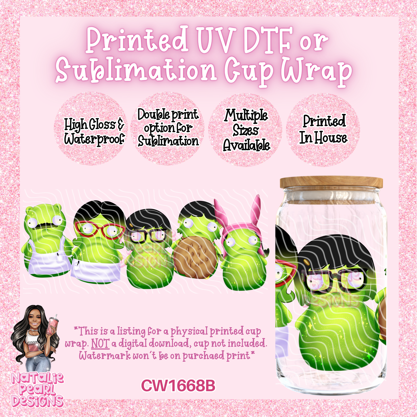 CW1668B UV DTF/SUB Cup Wraps
