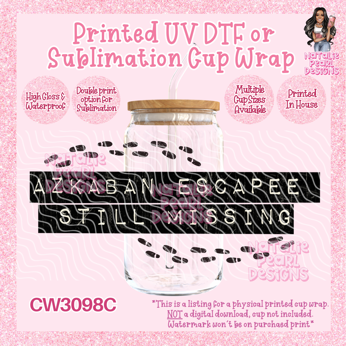 CW3098C UV DTF/SUB Cup Wraps