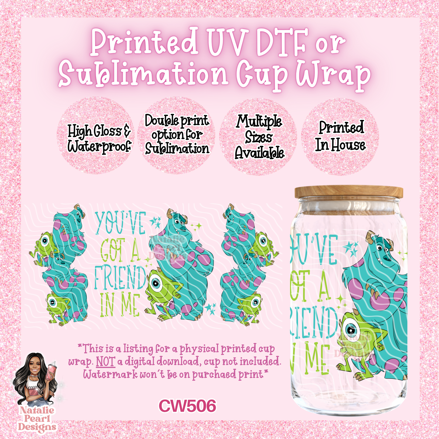 CW506 UV DTF/SUB Cup Wrap