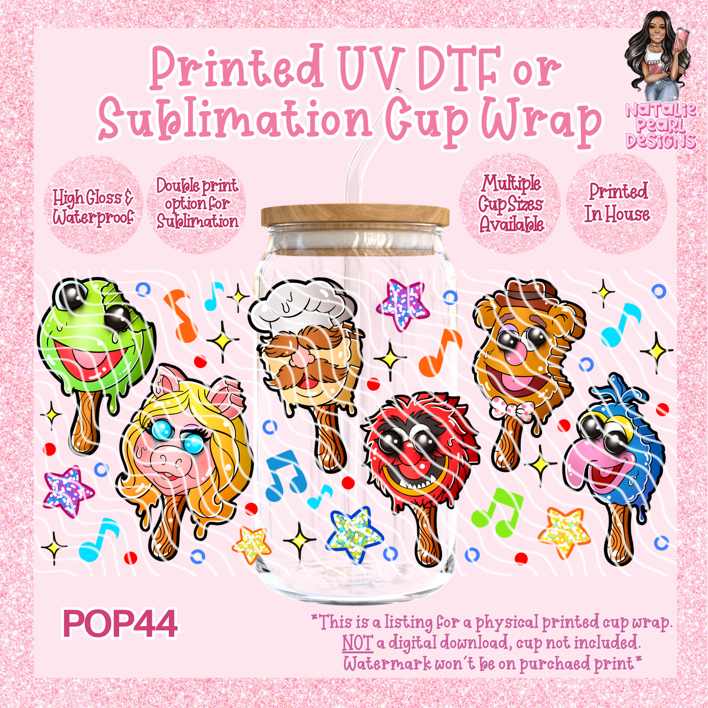 POP44 UV DTF/SUB Cup Wraps