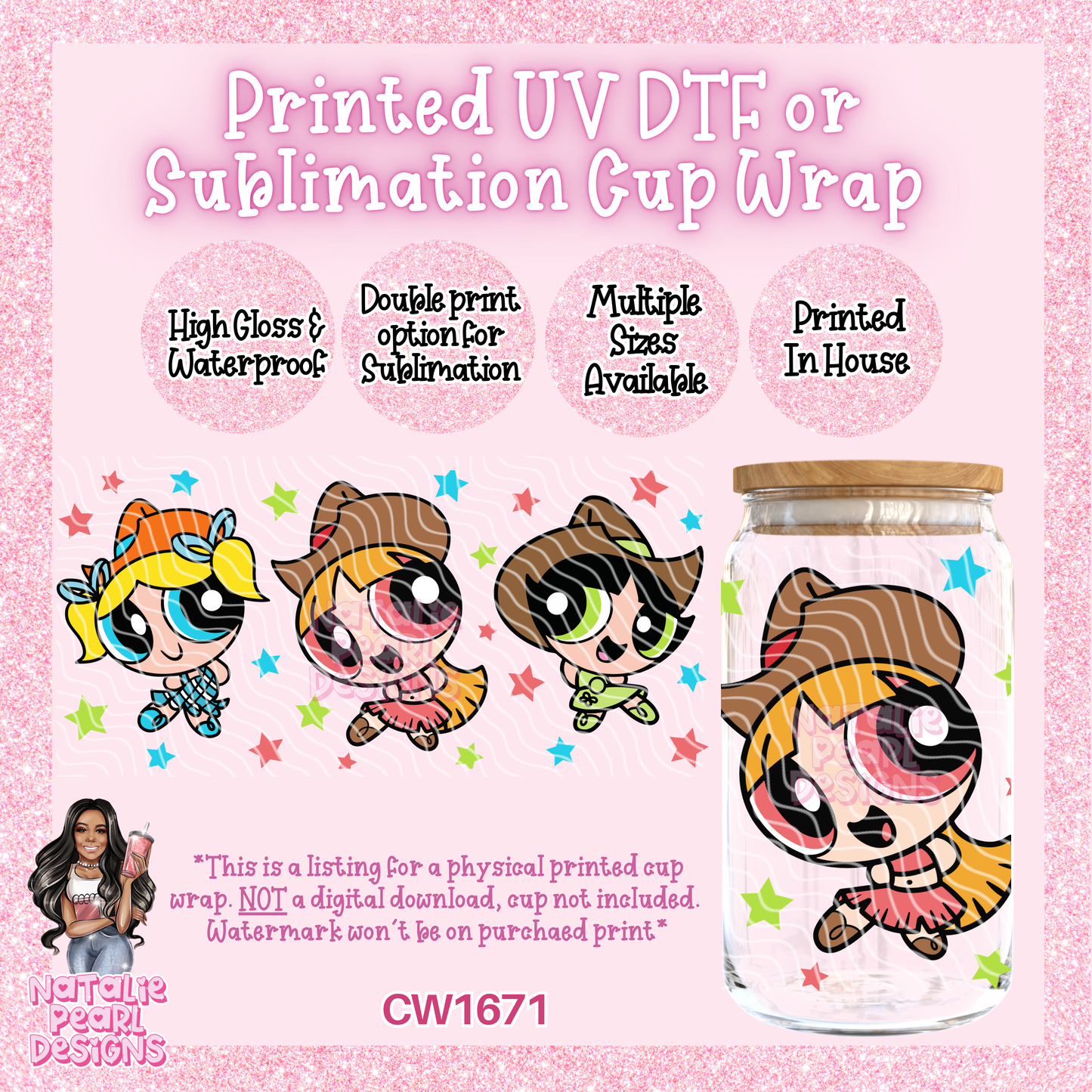 CW1671 UV DTF/SUB Cup Wraps