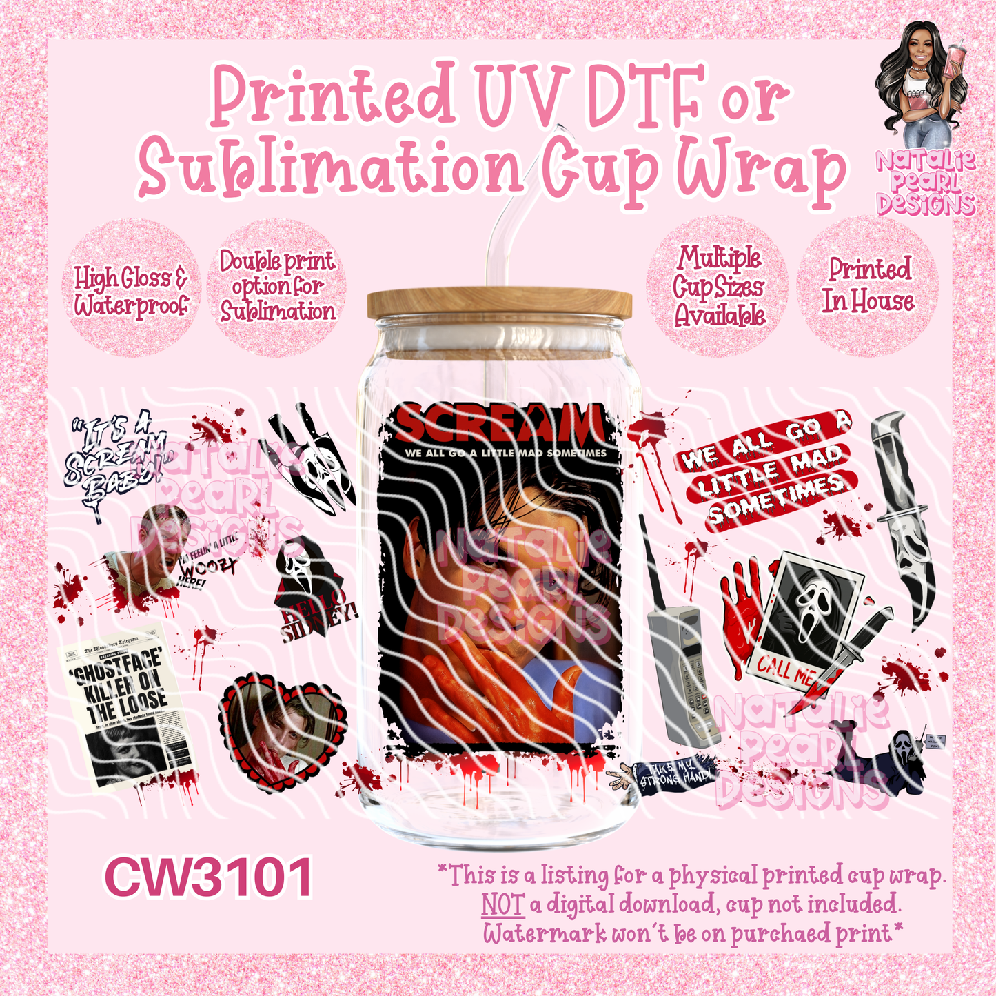 CW3101 UV DTF/SUB Cup Wraps