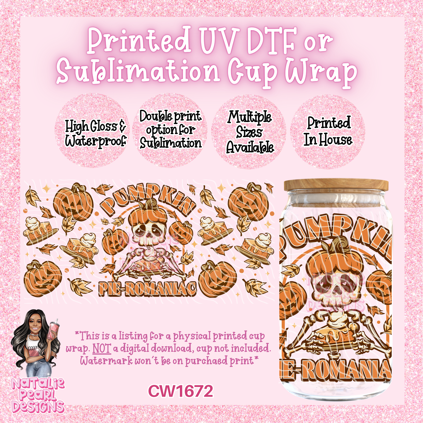 CW1672 UV DTF/SUB Cup Wraps