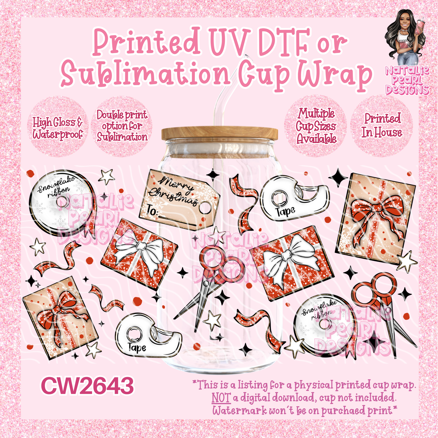 CW2643 UV DTF/SUB Cup Wraps