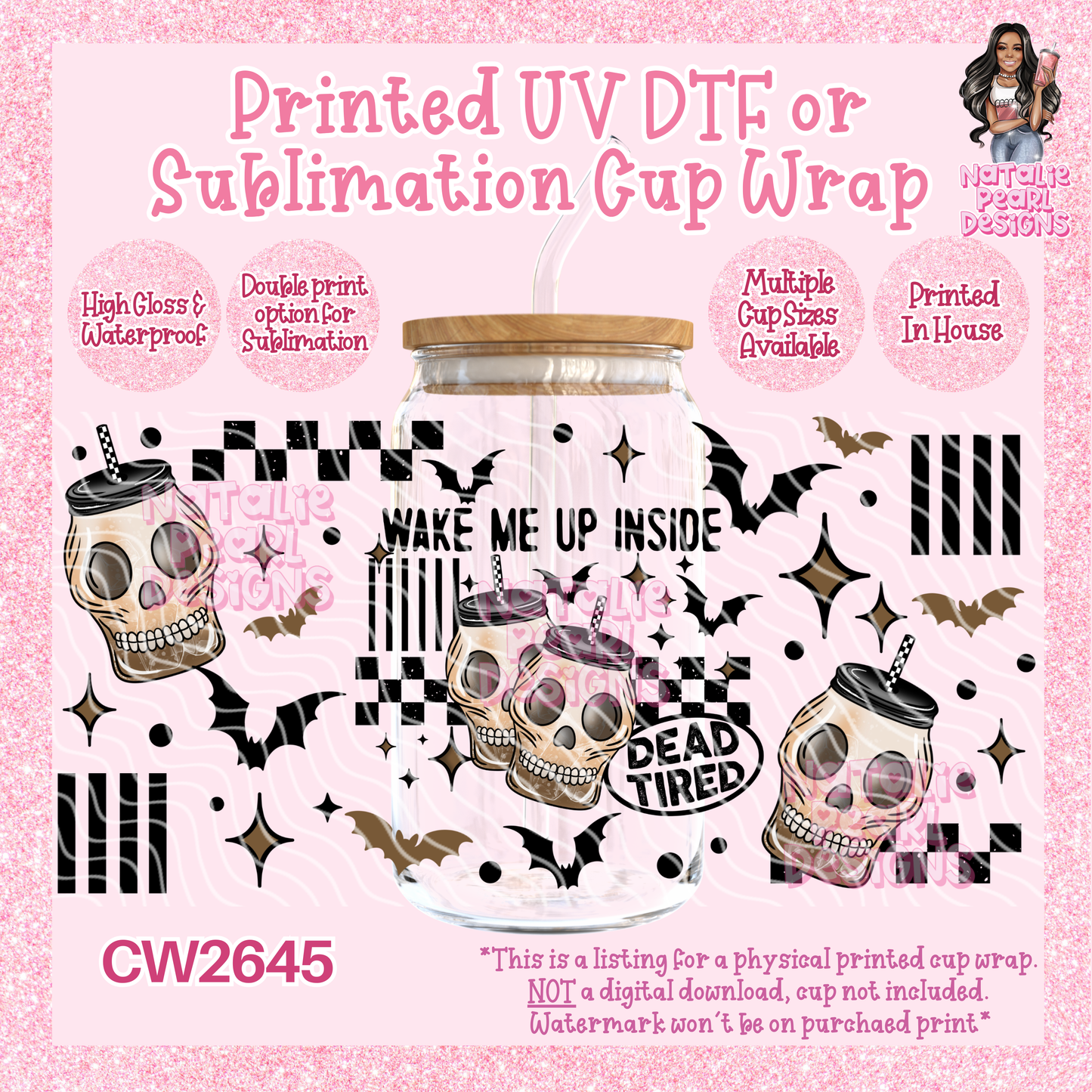 CW2645 UV DTF/SUB Cup Wraps