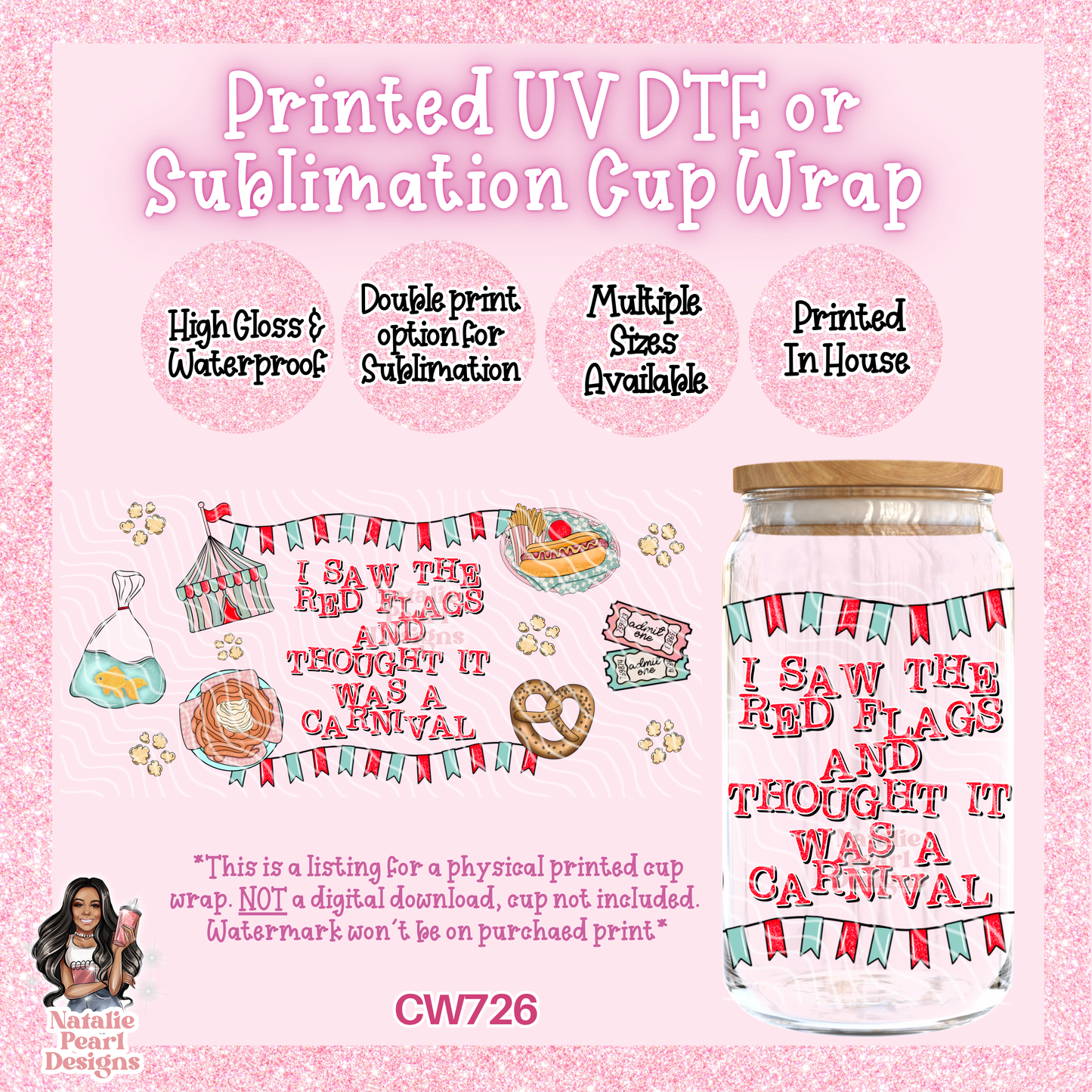 CW726 UV DTF/SUB Cup Wrap