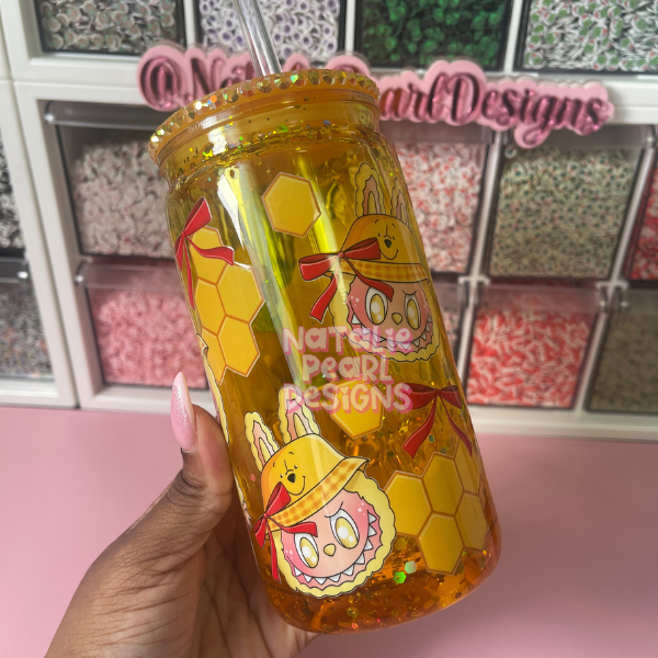Honey Labubu Snow Globe Tumbler