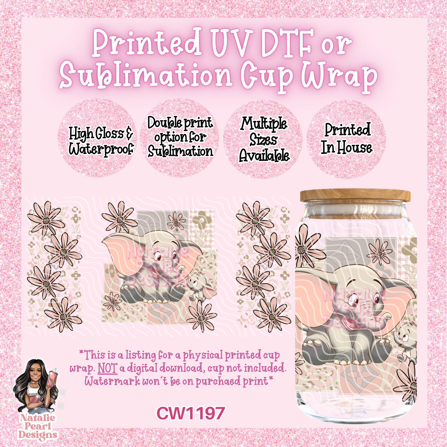 CW1197 UV DTF/SUB Cup Wrap