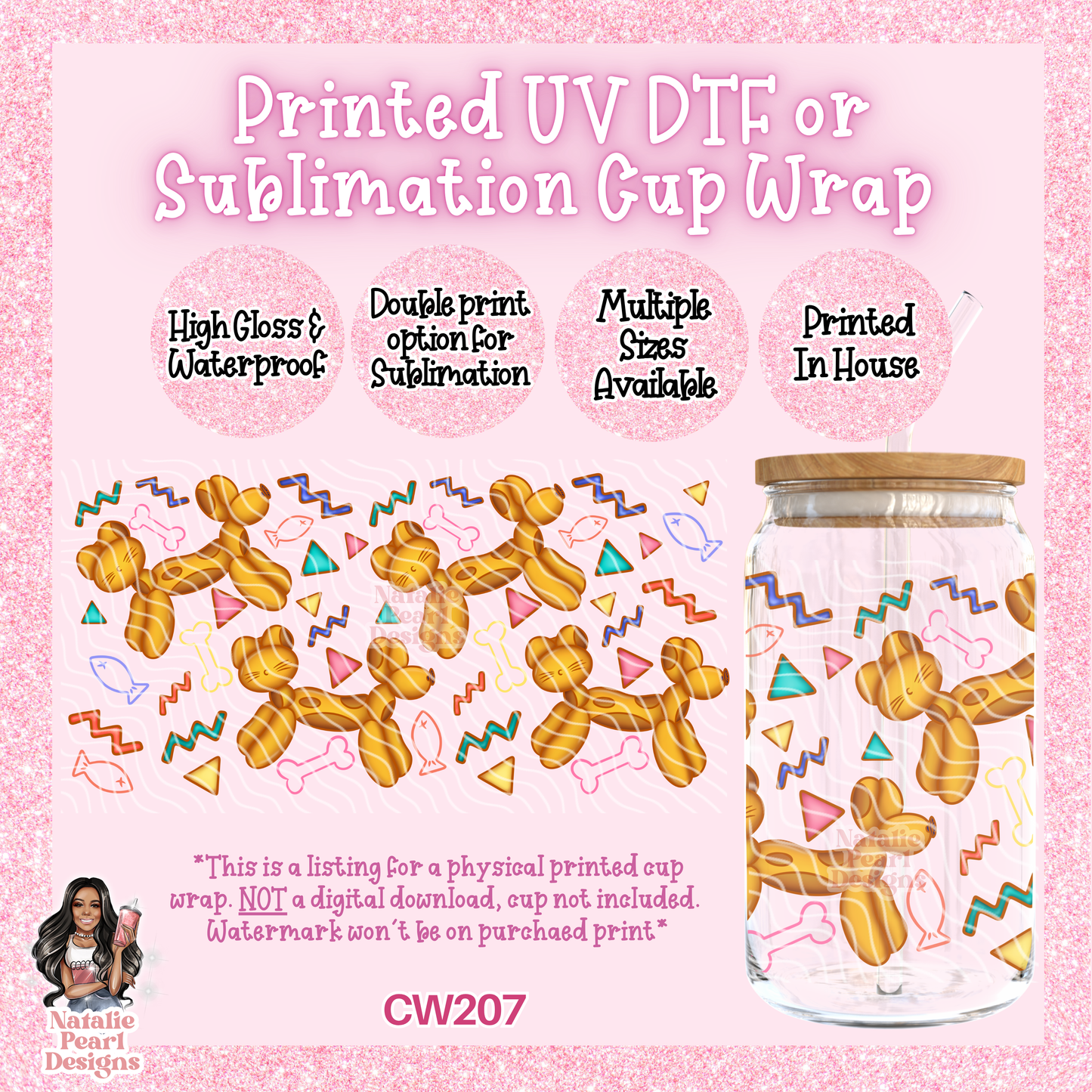 CW207 UV DTF/SUB Cup Wrap