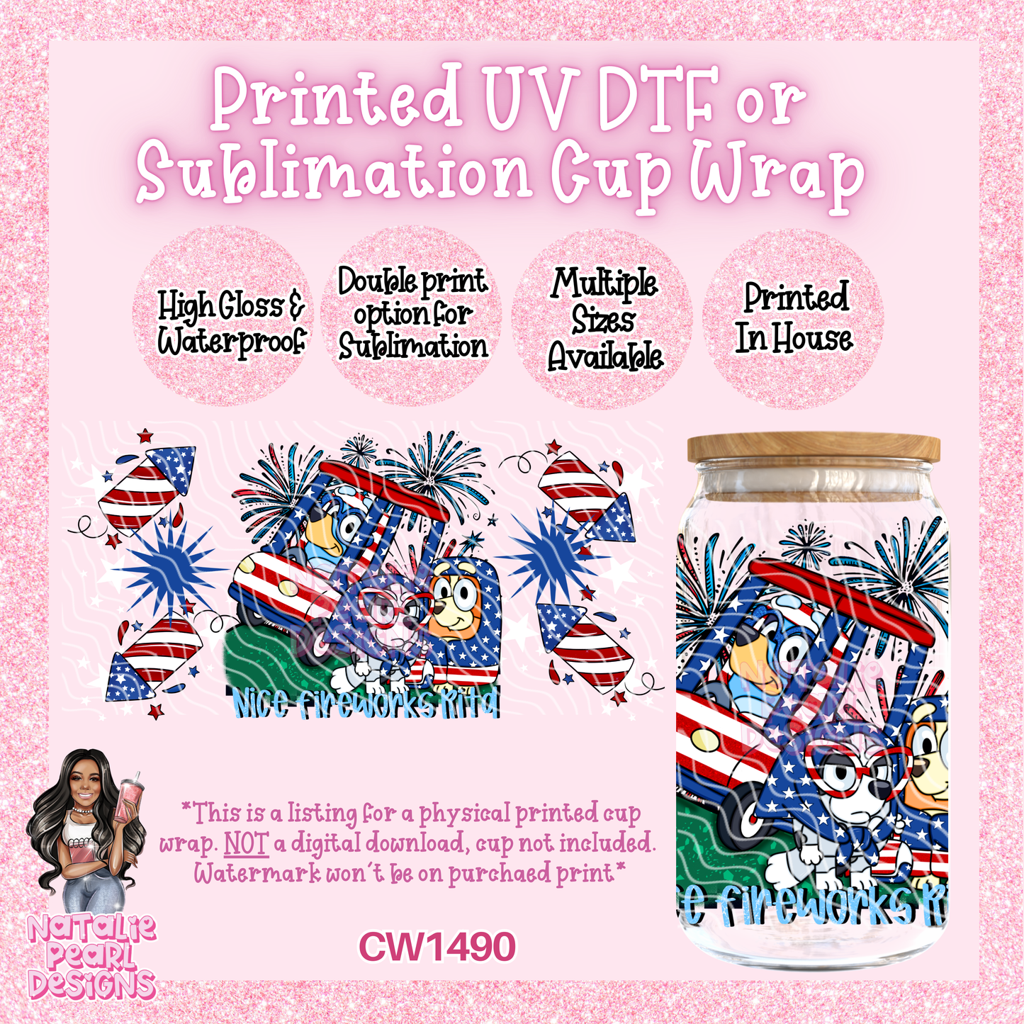 CW1490 UV DTF/SUB Cup Wrap