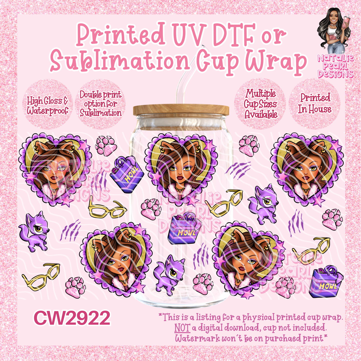 CW2922 UV DTF/SUB Cup Wraps