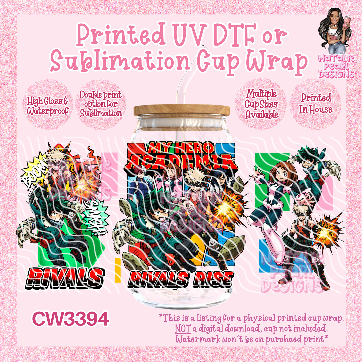 CW3394 UV DTF/SUB Cup Wraps