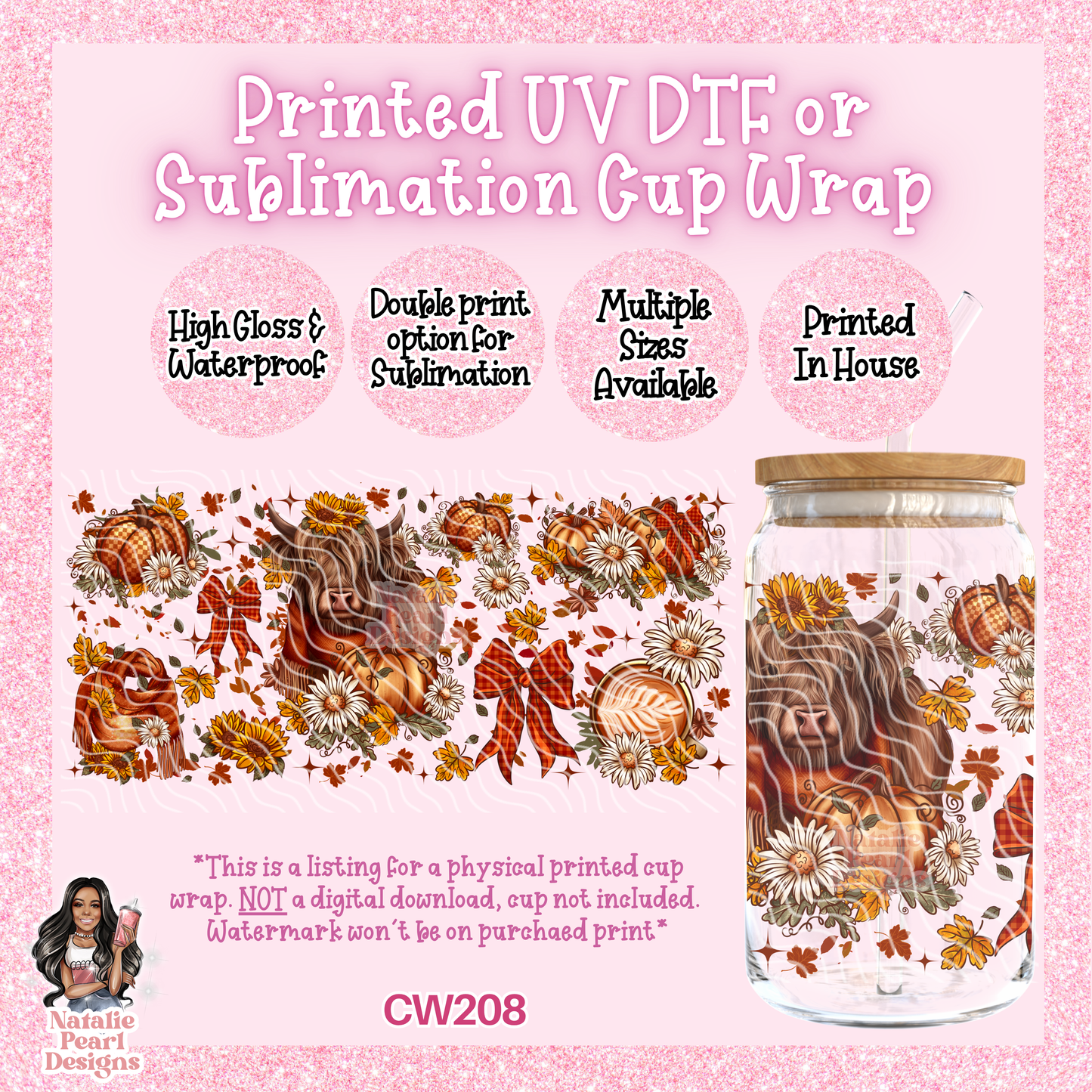 CW208 UV DTF/SUB Cup Wrap