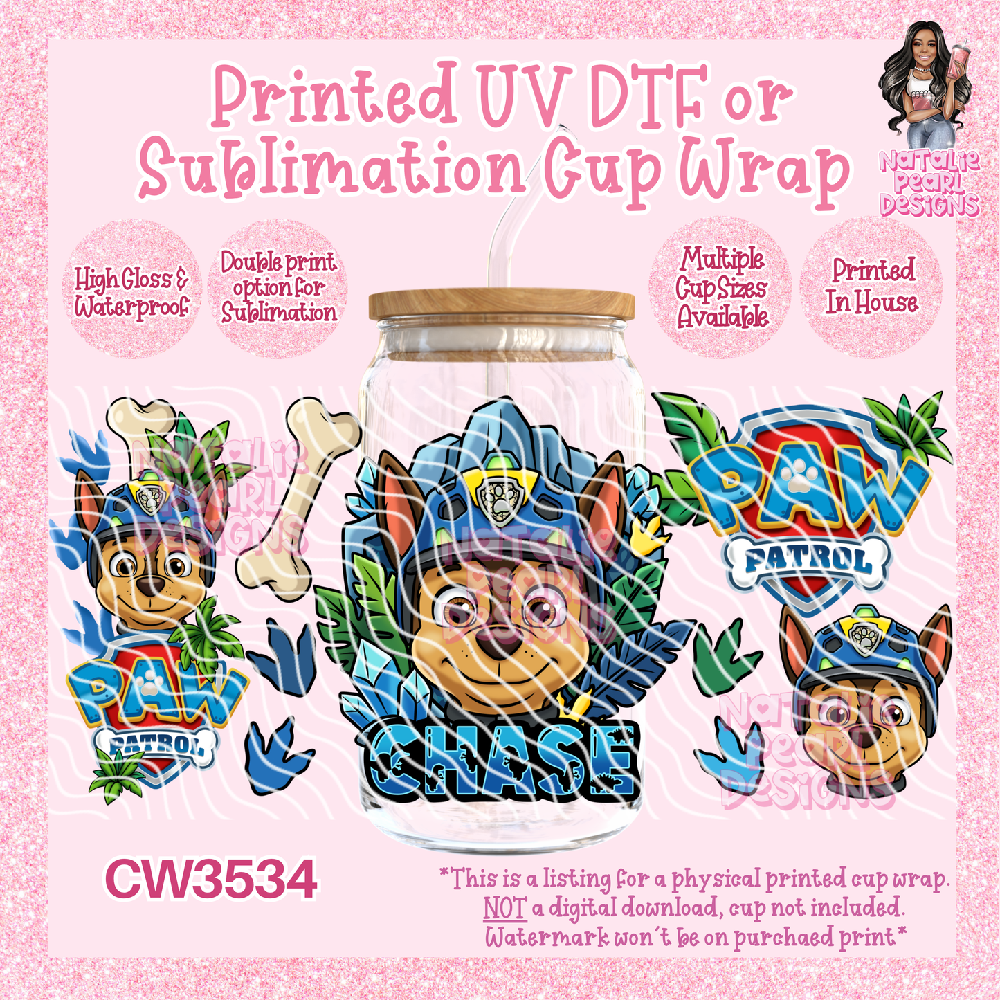 CW3534 UV DTF/SUB Cup Wraps