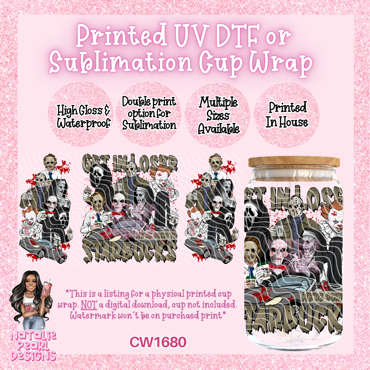 CW1680 UV DTF/SUB Cup Wraps