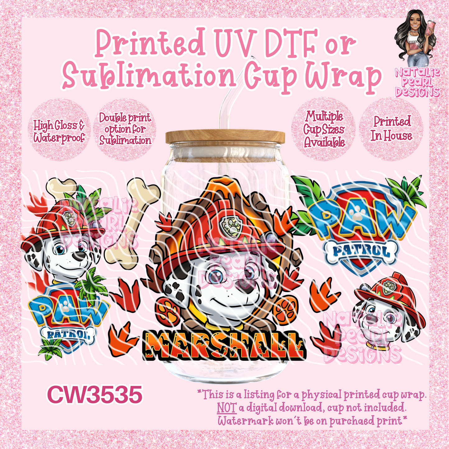 CW3535 UV DTF/SUB Cup Wraps