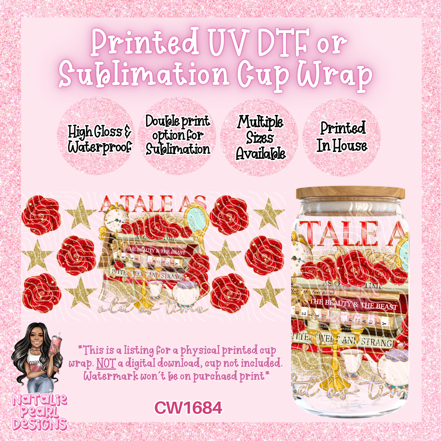 CW1684 UV DTF/SUB Cup Wraps
