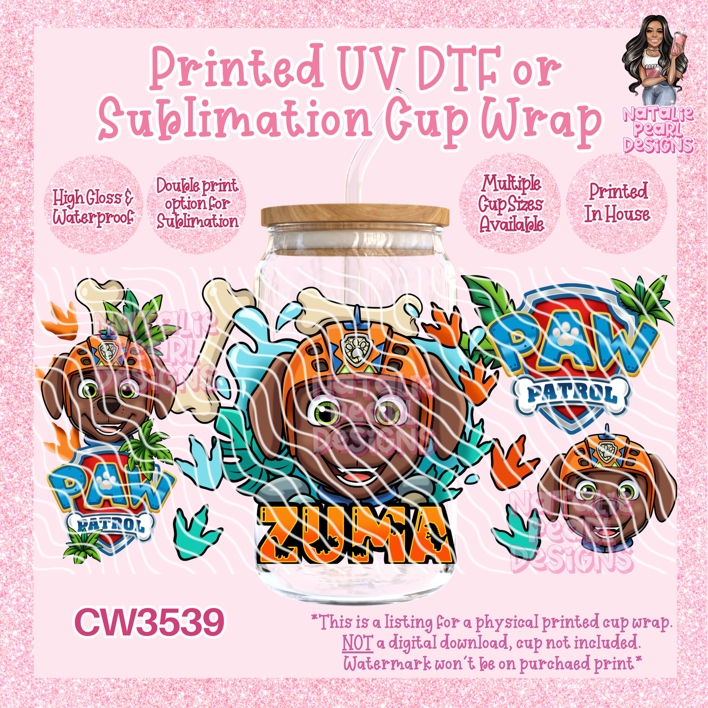 CW3539 UV DTF/SUB Cup Wraps