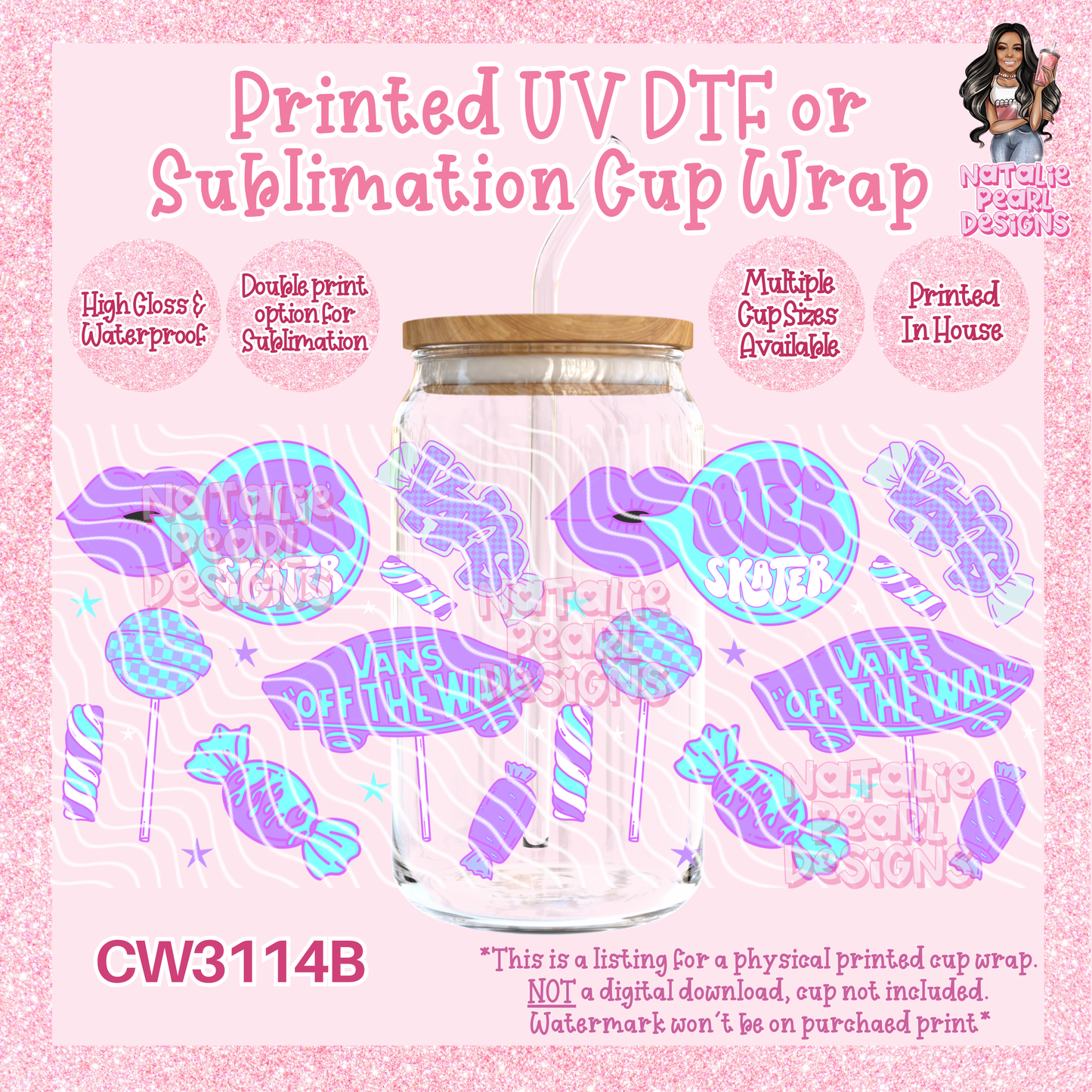 CW3114B UV DTF/SUB Cup Wraps