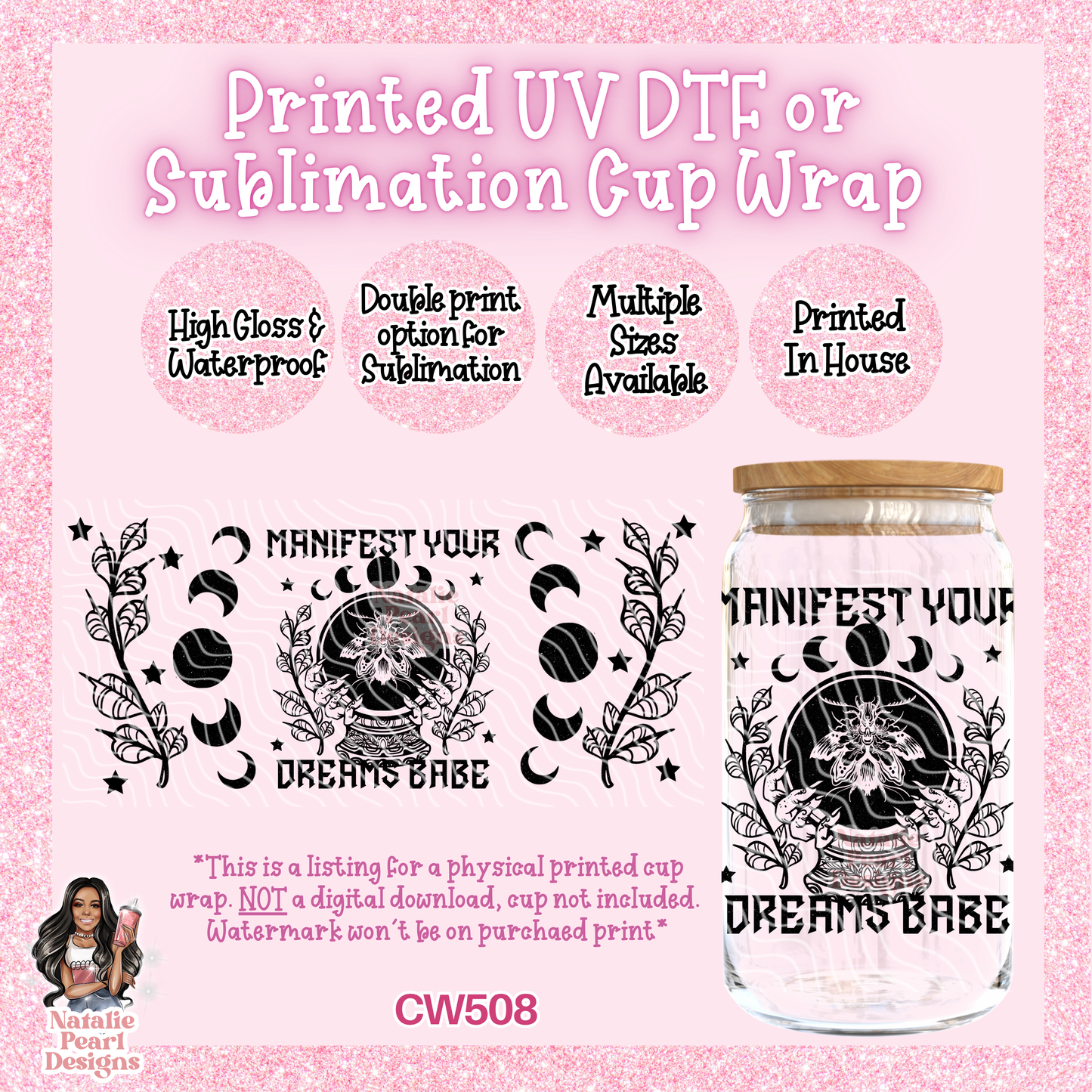 CW508 UV DTF/SUB Cup Wrap