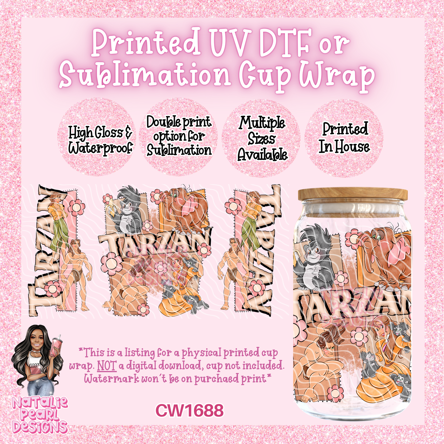 CW1688 UV DTF/SUB Cup Wraps