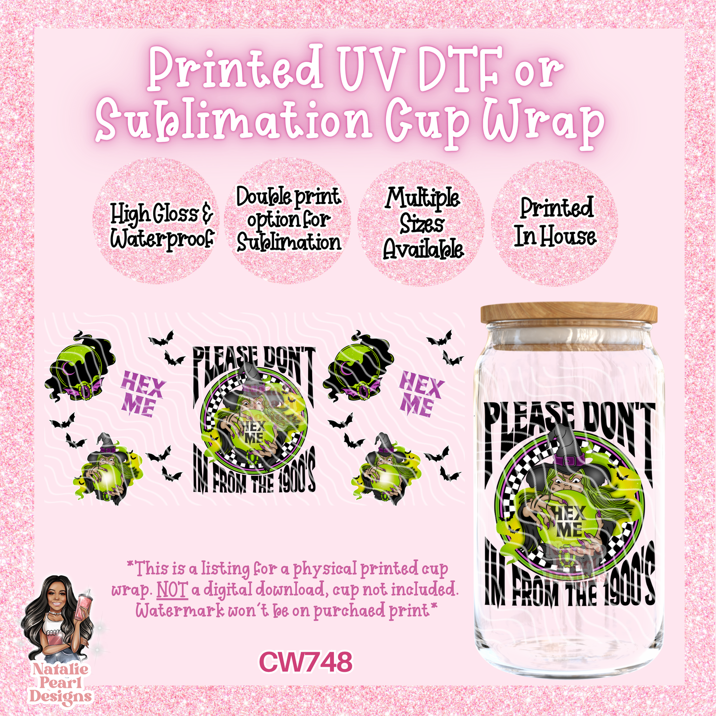CW748 UV DTF/SUB Cup Wrap