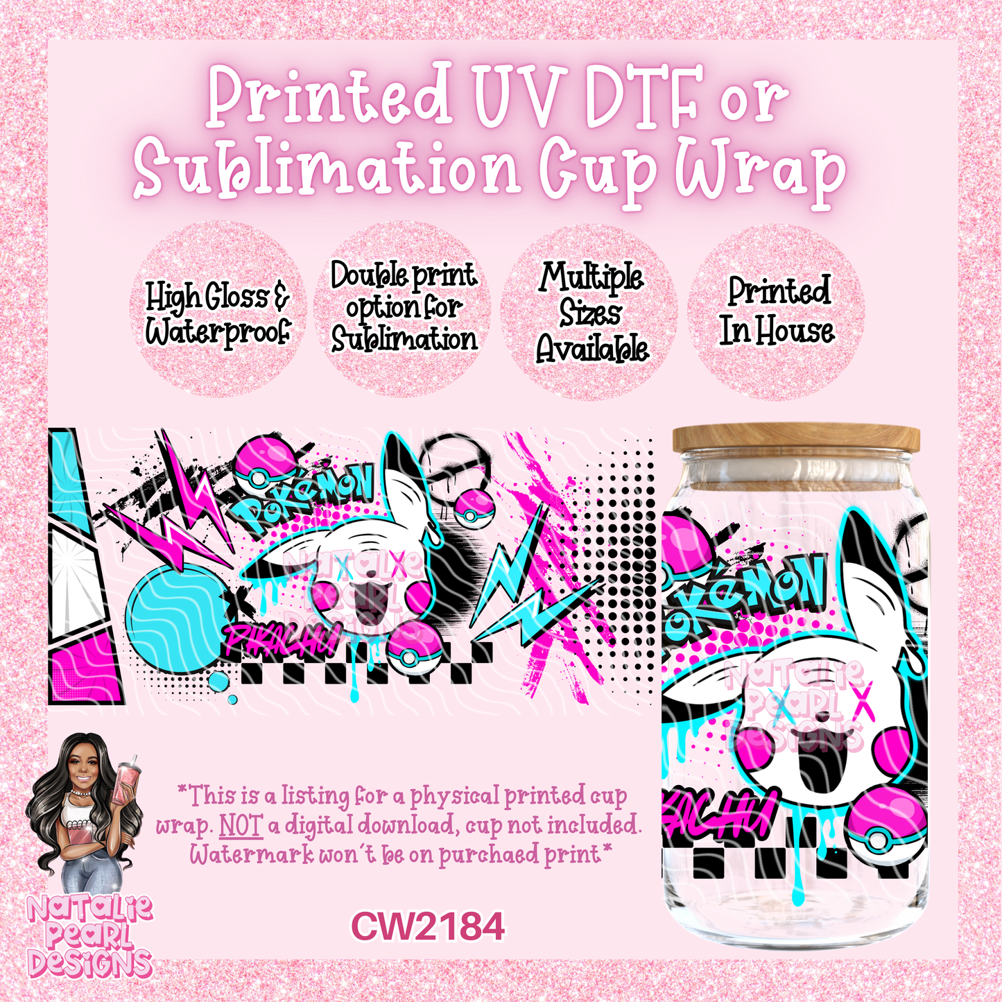 CW2184 UV DTF/SUB Cup Wraps