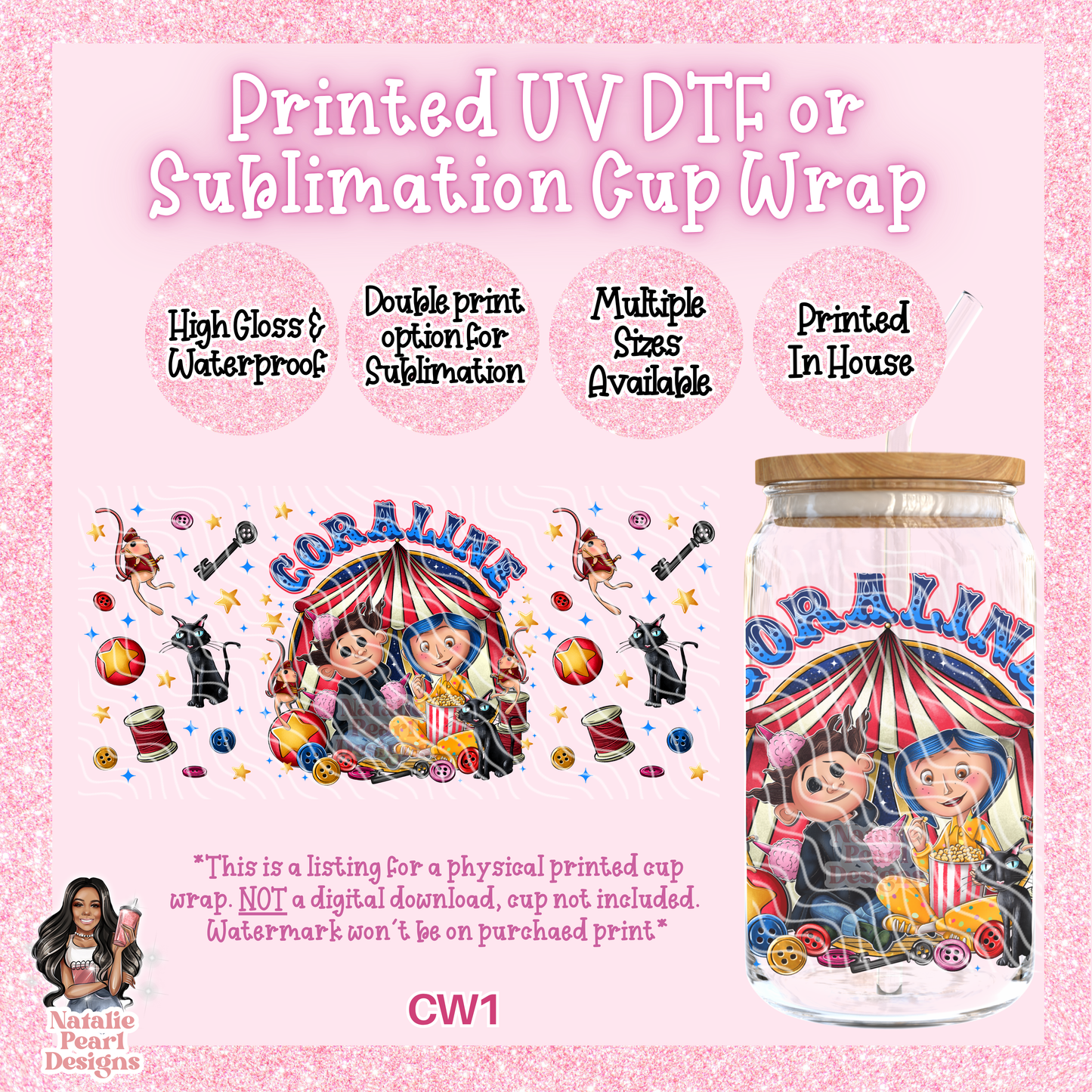 CW1 UV DTF/SUB Cup Wrap