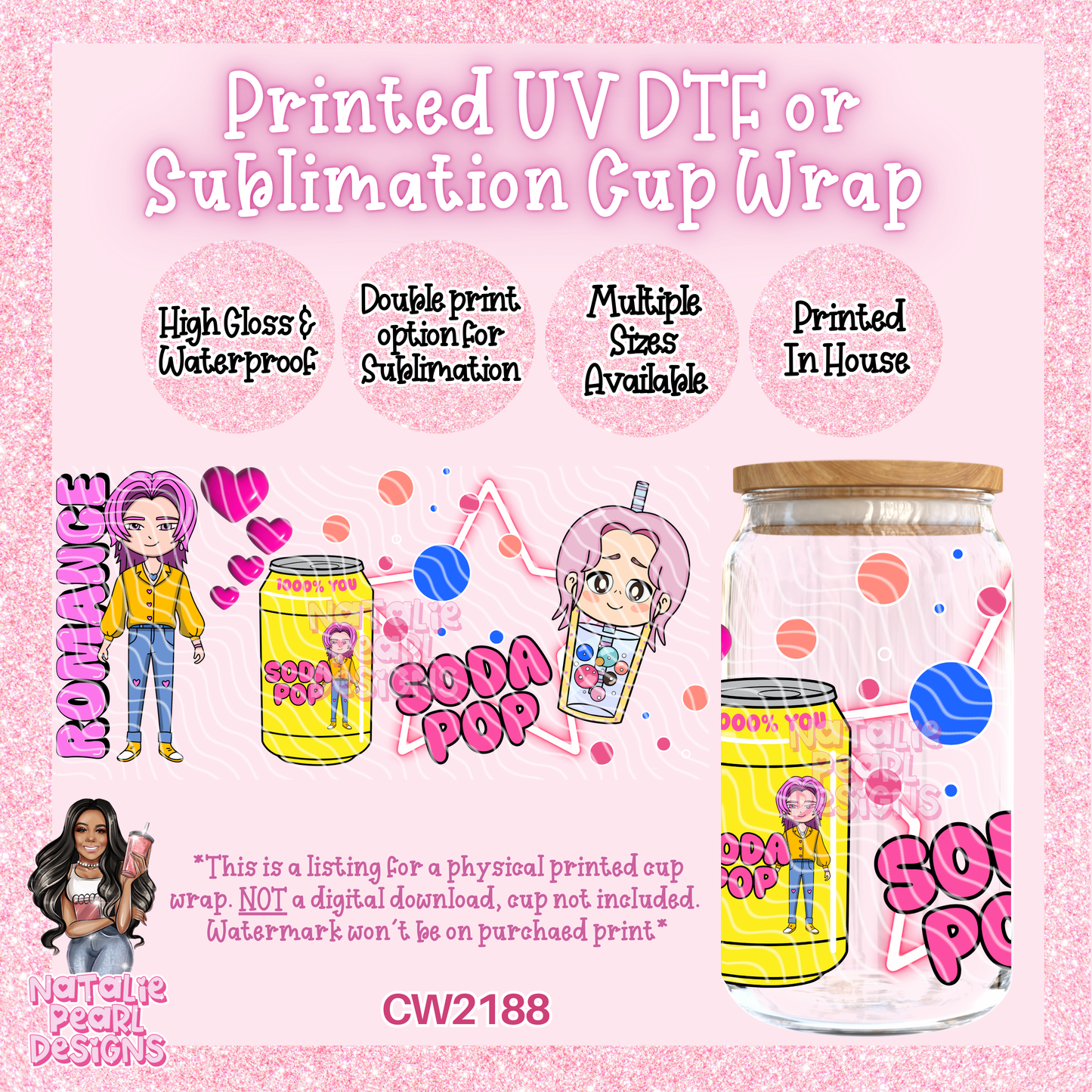 CW2188 UV DTF/SUB Cup Wraps